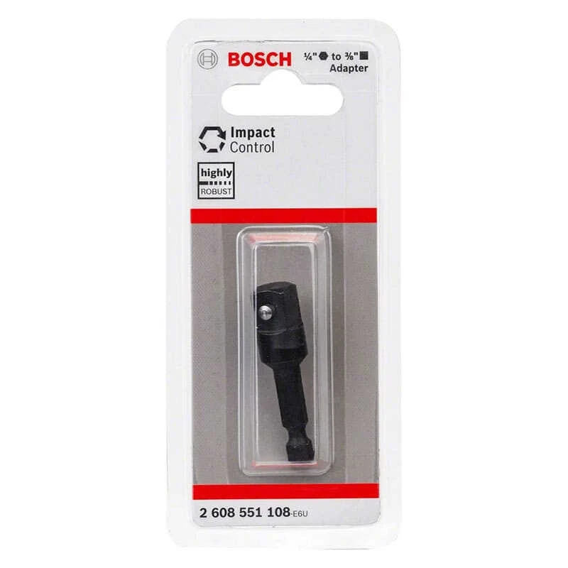 Adaptateur Pour Douilles 1/4'' HEX à 3/8'' Carré - BOSCH 2608551108 2 Adaptateur Pour Douilles 1/4'' HEX à 3/8'' Carré - BOSCH 2608551108 – Image 2
