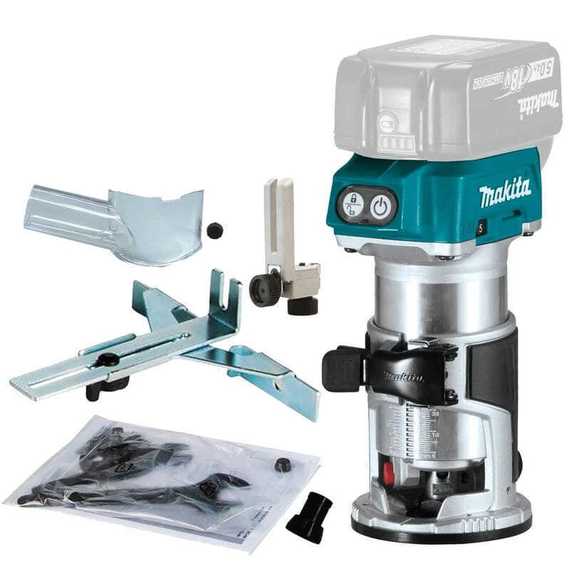 Affleureuse Sans Fil 18V Li-Ion BL (Machine Seule) Avec Accessoires - MAKITA DRT50ZX4 1 Affleureuse Sans Fil 18V Li-Ion BL (Machine Seule) Avec Accessoires - MAKITA DRT50ZX4