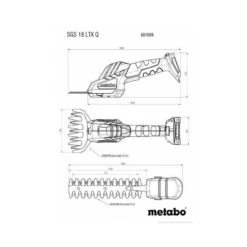 Cisaille à Gazon Et Sculpte Haie SGS 18V LTX Q - METABO 601609840 -Promos Pro Bricolage Boutique cisaille a gazon et sculpte haie sgs 18v ltx q metabo 601609840 3