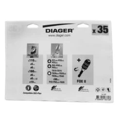 Coffret De Forets SDS-Plus Booster-Plus Et Embouts (35 Pcs) - DIAGER 108B -Promos Pro Bricolage Boutique coffret de forets sds plus embout diager 108b 5