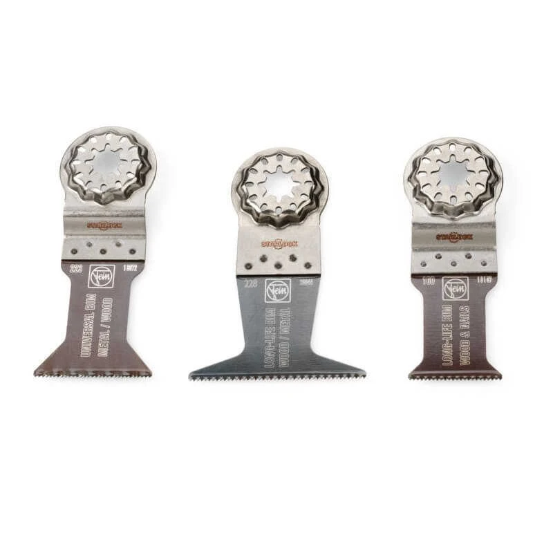 Combo De 3 Lames E-Cut Starlock Bois Et Métal - FEIN 35222967100 1 Combo De 3 Lames E-Cut Starlock Bois Et Métal - FEIN 35222967100