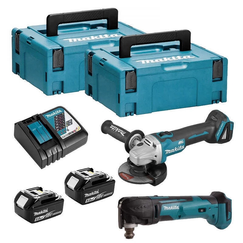 Combopack 2 Outils (2x 5.0 Ah) (DGA504 + DTM51) - MAKITA DLX2154TJ1 1 Combopack 2 Outils (2x 5.0 Ah) (DGA504 + DTM51) - MAKITA DLX2154TJ1