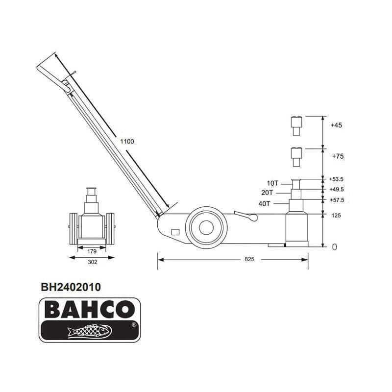 Cric Hydropneumatique à Hauteur D'entrée Extra Basse - BAHCO BH2402010 2 Cric Hydropneumatique à Hauteur D'entrée Extra Basse - BAHCO BH2402010 – Image 2