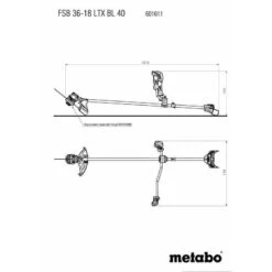 Débroussailleuse 36V (2x18V) Bruhsless Ø40 Mm (Solo) Poignée Deux Mains - METABO FSB 36-18 LTX BL 40 -Promos Pro Bricolage Boutique debroussailleuse 18v poignee deux mains metabo fsb 36 18 ltx bl 40 2