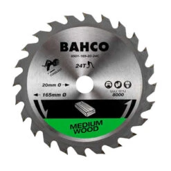 Lame De Scie Circulaire Ø165 Mm 24 Dents Pour Le Bois - BAHCO 8501-165-20-24C
