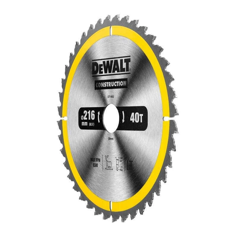 Lame De Scie Circulaire Stationnaire Ø216 Mm 40 Dents - DEWALT DT1953-QZ 2 Lame De Scie Circulaire Stationnaire Ø216 Mm 40 Dents - DEWALT DT1953-QZ – Image 2