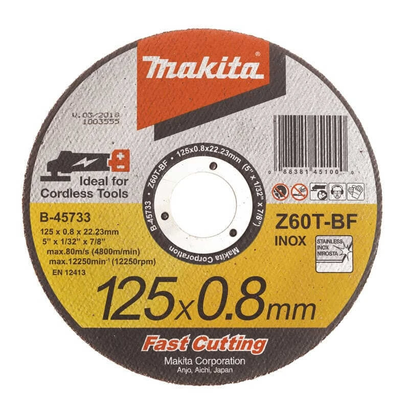 Lot De 5 Disques à Tronçonner Pour Meuleuse Ø125mm - MAKITA B-45733-5 2 Lot De 5 Disques à Tronçonner Pour Meuleuse Ø125mm - MAKITA B-45733-5 – Image 2