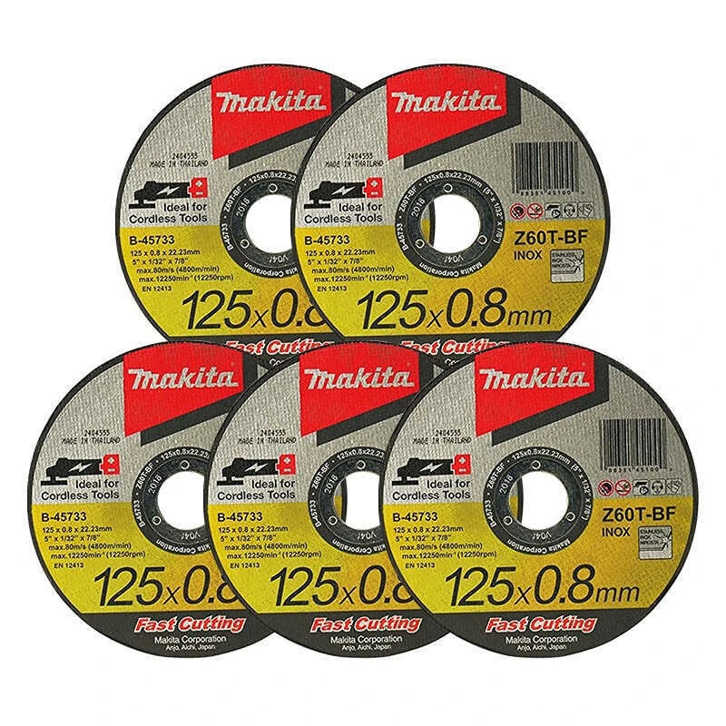Lot De 5 Disques à Tronçonner Pour Meuleuse Ø125mm - MAKITA B-45733-5 1 Lot De 5 Disques à Tronçonner Pour Meuleuse Ø125mm - MAKITA B-45733-5
