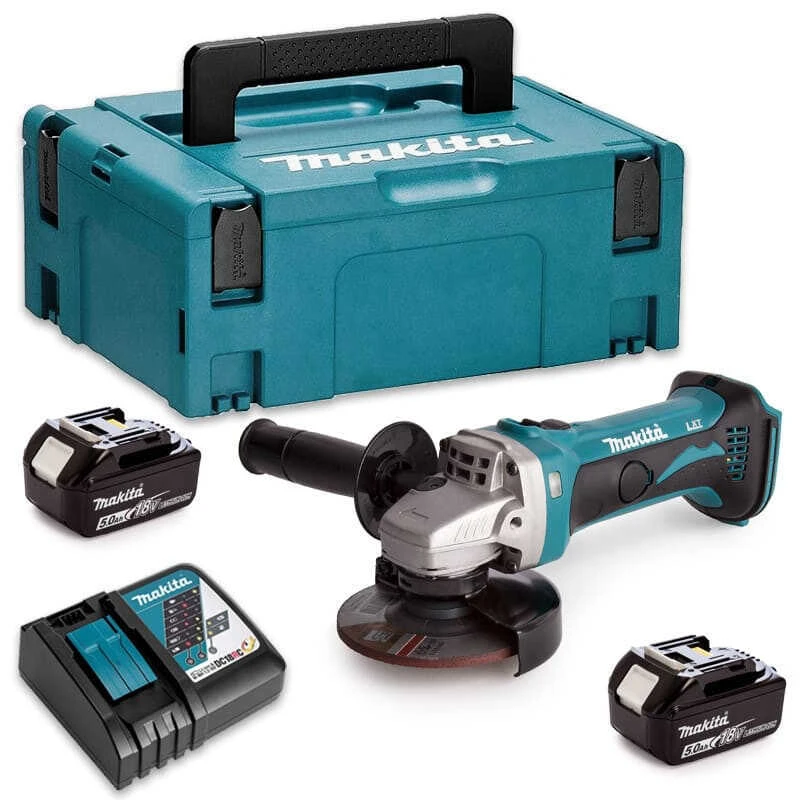Meuleuse Angulaire 18V LXT Ø115 Mm (2x5,0 Ah) En MAKPAC - MAKITA DGA452RTJ 1 Meuleuse Angulaire 18V LXT Ø115 Mm (2x5,0 Ah) En MAKPAC - MAKITA DGA452RTJ