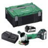 Meuleuse D'angle 18V Ø125 Mm (2x5,0 Ah) En Coffret - HIKOKI G18DSL2WUZ