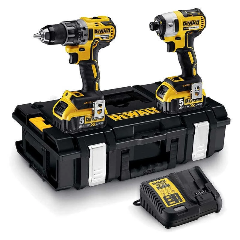 Pack Perceuse Percussion DCD796 Et Visseuse à Chocs DCF887 18V (2x5,0 Ah) Dans Coffret - DEWALT DCK266P2-QW 1 Pack Perceuse Percussion DCD796 Et Visseuse à Chocs DCF887 18V (2x5,0 Ah) Dans Coffret - DEWALT DCK266P2-QW