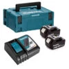 Pack énergie (2x5,0 Ah) Avec Chargeur Simple Et Coffret Makpac - MAKITA 197624-2