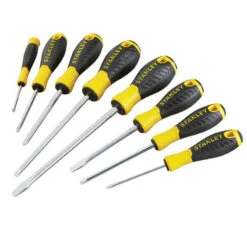 Lot De 8 Tournevis PH/SL, Jaune/Noir, Taille Unique - 060210 STANLEY