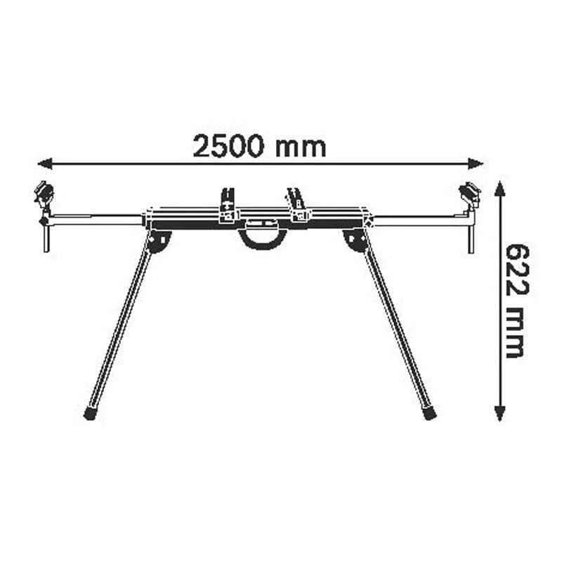 Établi Pour Scie à Onglet Compacte Et Universel PRO GTS 2500 - BOSCH 0601B12400 2 Établi Pour Scie à Onglet Compacte Et Universel PRO GTS 2500 - BOSCH 0601B12400 – Image 2